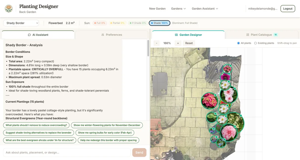 The AI assistant analysing your region and providing recommendations