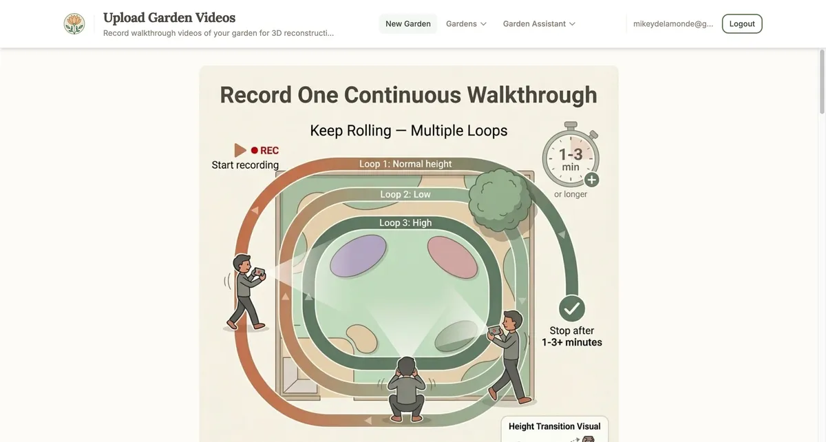 The upload page showing recording tips and video requirements
